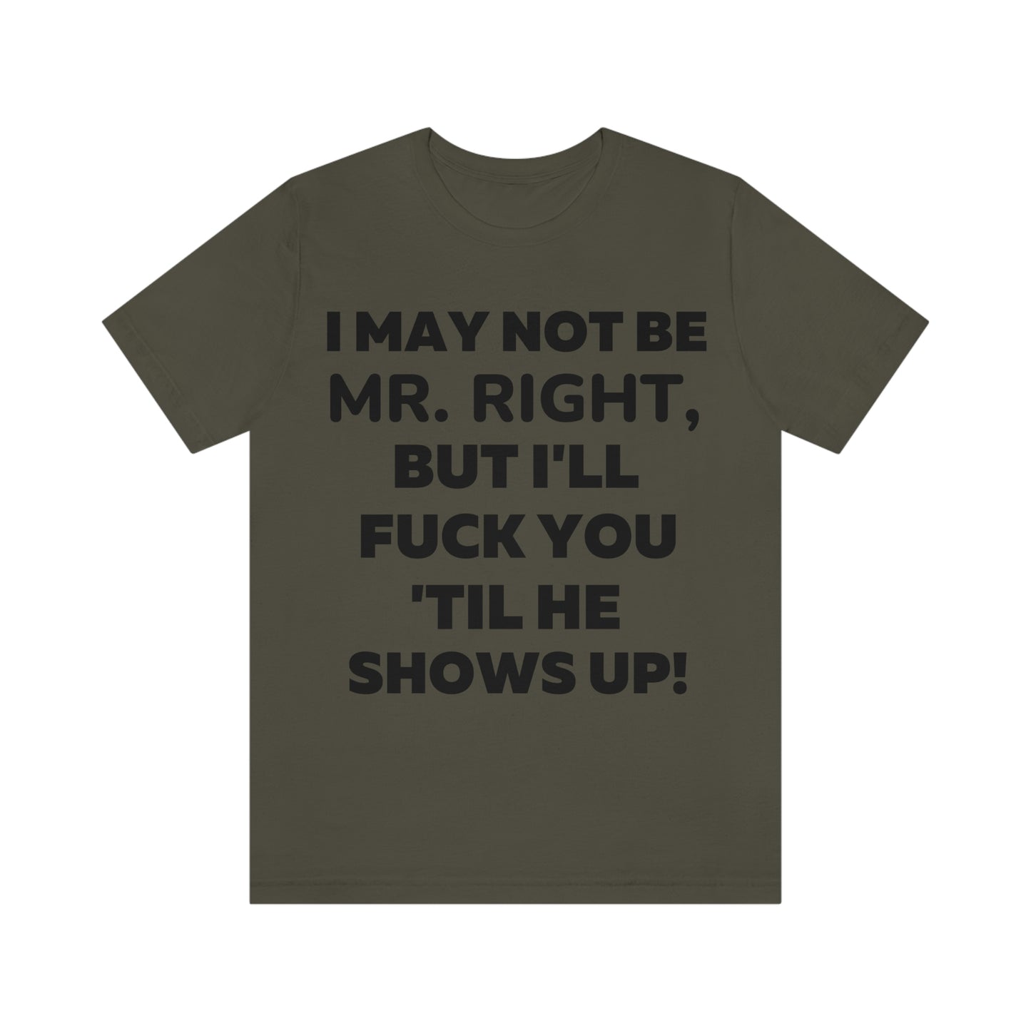 I May Not Be Mr. Right But I'll Fuck You Till He Shows Up T-Shirt