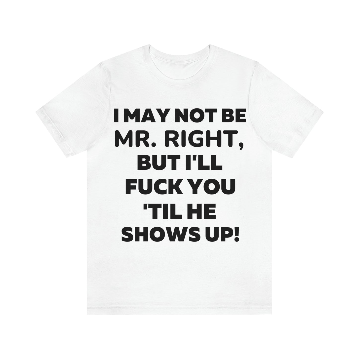 I May Not Be Mr. Right But I'll Fuck You Till He Shows Up T-Shirt