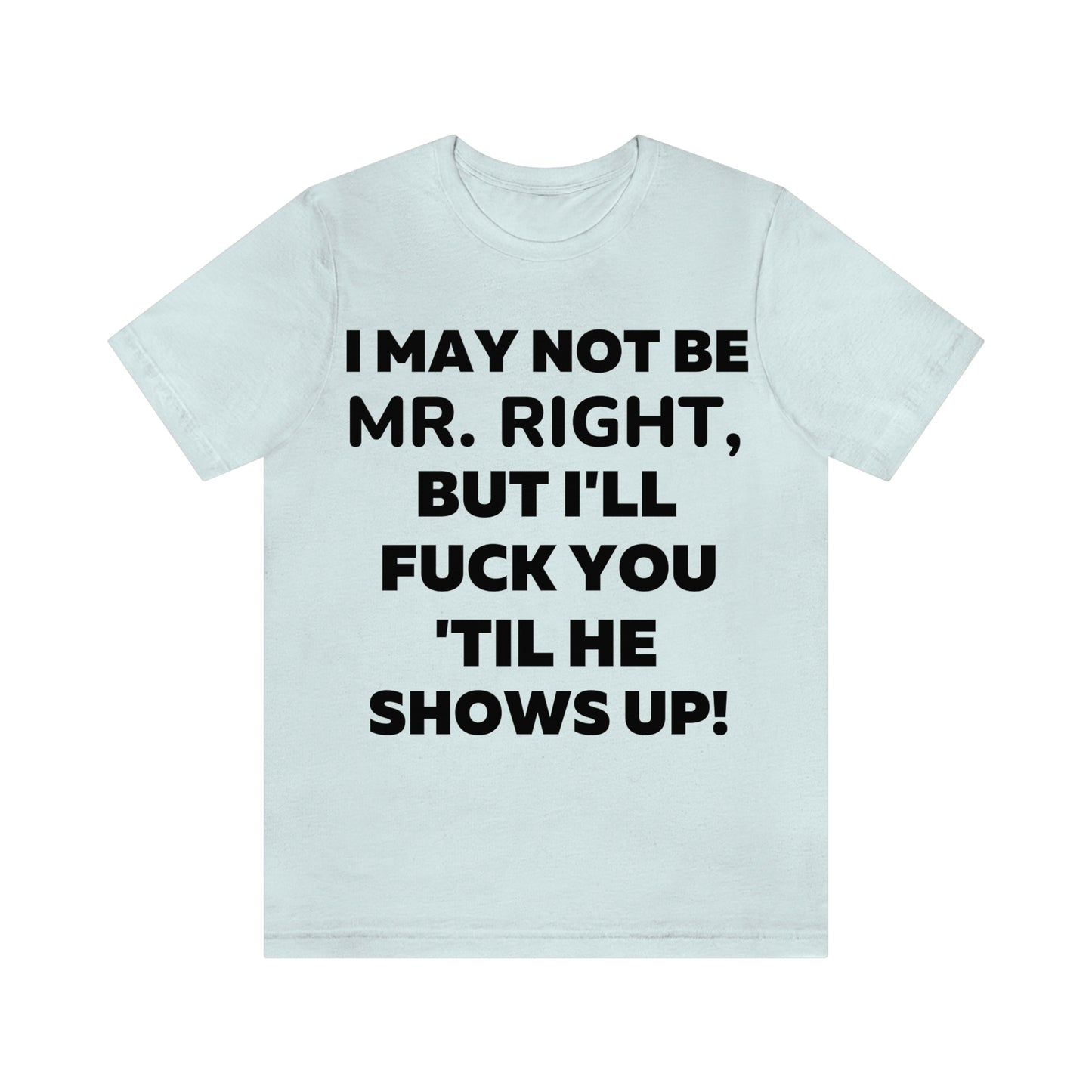 I May Not Be Mr. Right But I'll Fuck You Till He Shows Up T-Shirt