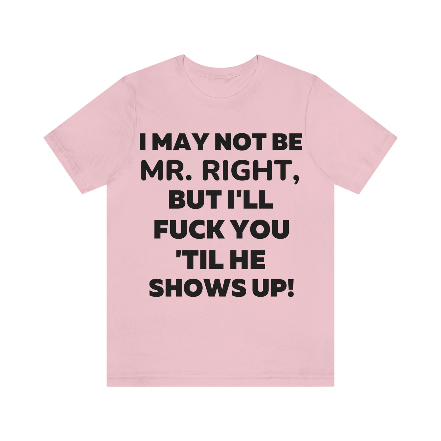 I May Not Be Mr. Right But I'll Fuck You Till He Shows Up T-Shirt