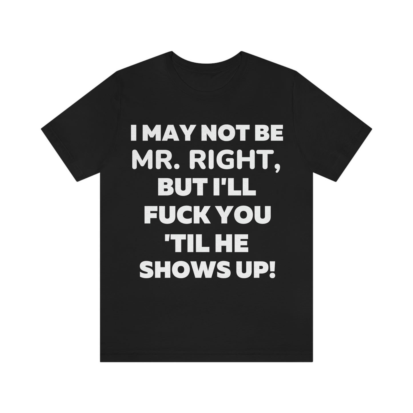 I May Not Be Mr. Right But I'll Fuck You Till He Shows Up T-Shirt